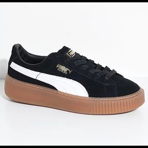Puma Platform Suede & Gum sole sneakers